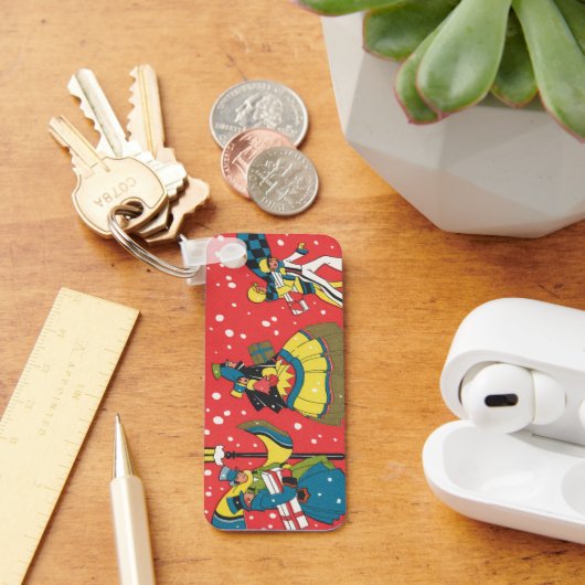 ビクトリア時代のクリスマス、家族 キーホルダー (デスク)