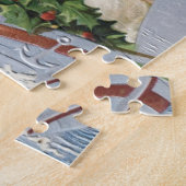 ビクトリア時代のクリスマス、帆船に乗るビクトリアン天使 ジグソーパズル (側面)