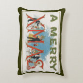 ビクトリア時代のクリスマス 楽しいXmasパーティ アクセントクッション (裏面(縦))