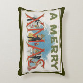 ビクトリア時代のクリスマス 楽しいXmasパーティ アクセントクッション (正面(垂直))