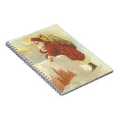 ビクトリア時代のクリスマス 煙突を降りるサンタクロース ノートブック (右側)