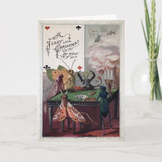 ビクトリア時代のクリスマス 虫 シーズンカード (正面)