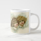 ビクトリア時代のクリスマス、雲の中のビクトリアン天使たち ジャンボコーヒーマグカップ (右)