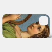 ビクトリア時代のクリスマス、音楽のハープを演奏するビクトリアン天使 Case-Mate iPhoneケース (裏面 (横))