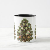 ビクトリア時代のクリスマス、飾られたビクトリアンなクリスマスツリー マグカップ (中央)