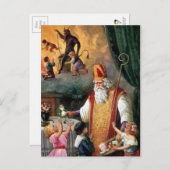 ビクトリア時代のサンタとクランプス ポストカード (正面/裏面)