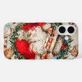 ビクトリア時代のサンタクロースが子供たちと電話で話す様子 Case-Mate iPhoneケース (裏面 (横))