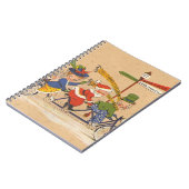 ビクトリア時代のサンタクロースが自転車でクリスマス ノートブック (左側)
