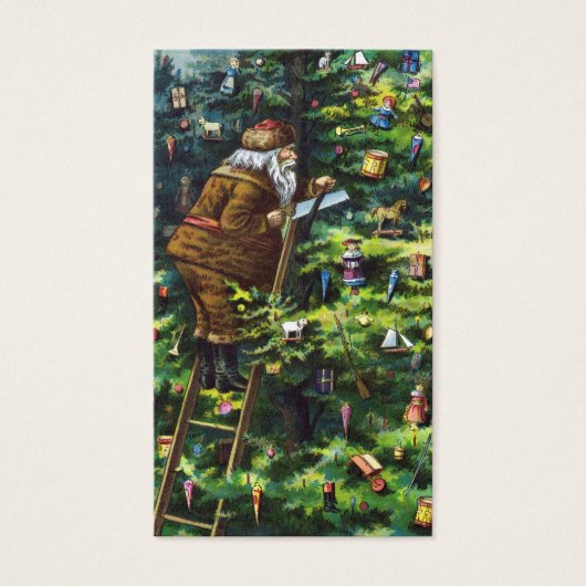 ビクトリア時代のサンタクロースとクリスマスツリー (正面)