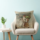 ビクトリア時代のサンタクロースとクリスマスツリー クッション (椅子)