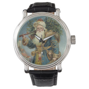 ビクトリア時代のサンタクロースとクリスマスツリー 腕時計