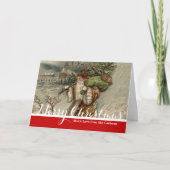 ビクトリア時代のサンタクロースのクリスマスツリー シーズンカード (正面)