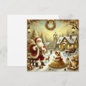 ビクトリア時代のサンタクロース シーズンカード (正面/裏面)