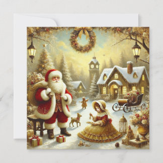ビクトリア時代のサンタクロース シーズンカード