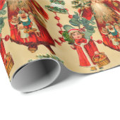 ビクトリア時代のサンタクロース ラッピングペーパー (ロールコーナー)