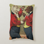 ビクトリア時代のダンシングベア　ゲイ　ハッピー アクセントクッション (裏面(縦))