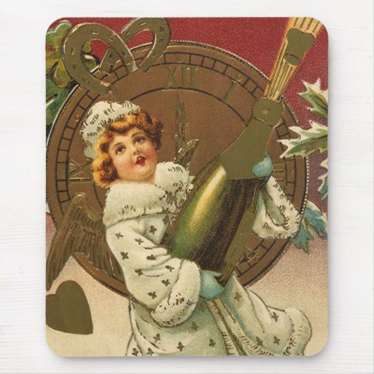 ビクトリア時代のニューイヤーズイブのチャンピエーゼルエンジェル マウスパッド (正面)