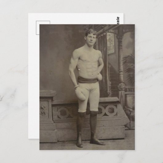ビクトリア時代のボクシング少年 ポストカード (正面/裏面)