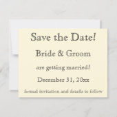 ビクトリア時代のユーモアあふれる猫たちが帽子をかぶって Save the Date をお知らせ セーブザデート (裏面)