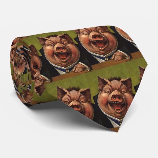 ビクトリア時代のユーモア、面白いビクトリア時代の豚の笑い ネクタイ (ロール)