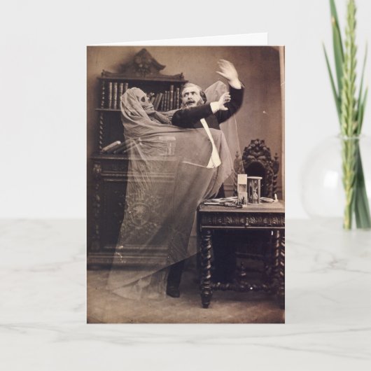 ビクトリア時代のユーモラスで不気味なゴーストの肖像画 カード (正面)