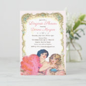 ビクトリア時代のランジェリーシャワー招待状 招待状 (スタンド正面)