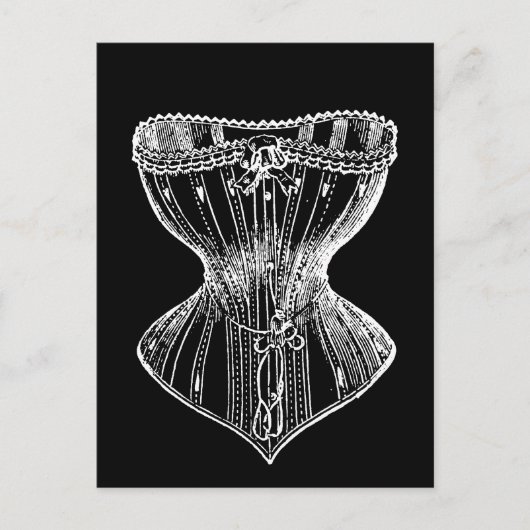 ビクトリア時代のレトロなコルセット ポストカード (正面)