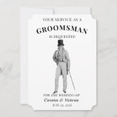 ビクトリア時代のレトロなブライズメイド 招待状 (正面)