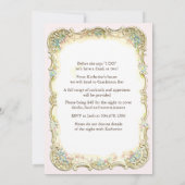 ビクトリア時代のレトロな独身最後のパーティー招待状 招待状 (裏面)