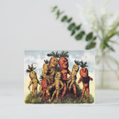 ビクトリア時代のヴィンテージにんじんファミリー ポストカード (スタンド正面)