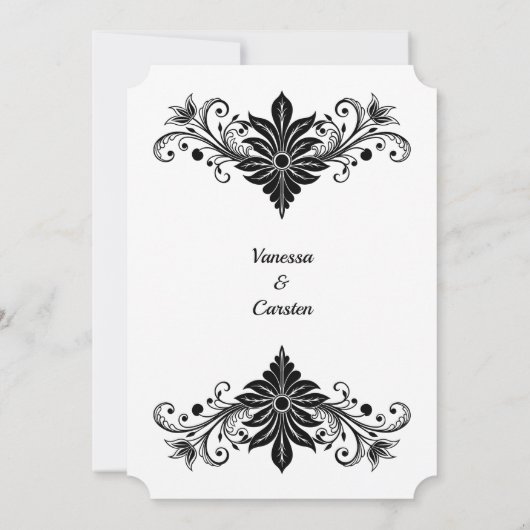 ビクトリア時代のヴィンテージ結婚式招待状 招待状 (裏面)