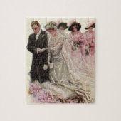 ビクトリア時代のヴィンテージ結婚式 新婦と新郎 ジグソーパズル (縦)