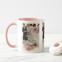 ビクトリア時代のヴィンテージ結婚式 新婦と新郎
