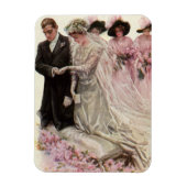 ビクトリア時代のヴィンテージ結婚式 新婦と新郎 マグネット (縦)