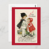 ビクトリア時代のヴィンテージ「クリスマスおめでとう」ポストカード ポストカード (正面/裏面)