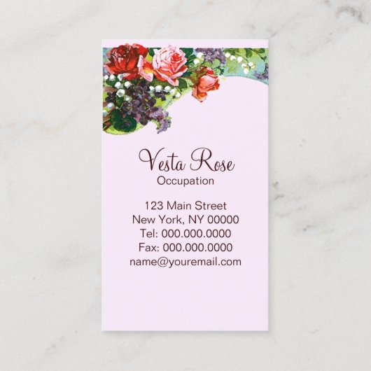 ビクトリア時代の人によっては~の名刺が開花します 名刺 (裏面)