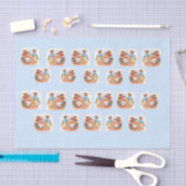 ビクトリア時代の人によって服を着せられる子猫のネコ科 薄葉紙 (クラフト)