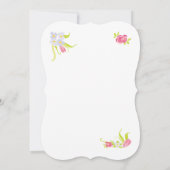 ビクトリア時代の人によって積み重ねられるティーカップの茶パーティの招待状 招待状 (裏面)