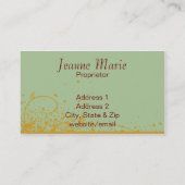 ビクトリア時代の人のばら色のカスタムな標準サイズの名刺 名刺 (裏面)