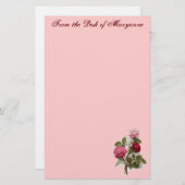 ビクトリア時代の人のばら色のカスタムな静止した 便箋