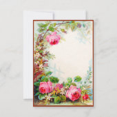 ビクトリア時代の人のばら色のコテージの庭のブランクは感謝していしています サンキューカード (裏面)