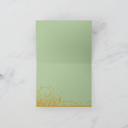 ビクトリア時代の人のばら色のメッセージカード サンキューカード (内部)