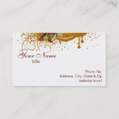 ビクトリア時代の人のばら色の優雅の金ゴールドの名刺 名刺 (裏面)