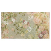 ビクトリア時代の人のばら色の枕カバー、Size王 枕カバー (正面左)