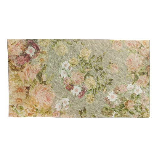 ビクトリア時代の人のばら色の枕カバー、Size王 枕カバー (裏面-右)