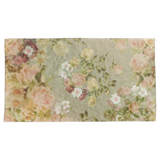 ビクトリア時代の人のばら色の枕カバー、Size王 枕カバー (正面右)