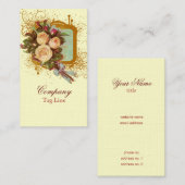 ビクトリア時代の人のばら色の花束のエレガントな名刺 名刺 (正面/裏面)