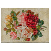 ビクトリア時代の人のばら色の花束 カッティングボード (正面)
