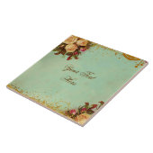 ビクトリア時代の人のバラのパーソナライズな芸術のタイル タイル (側面)