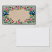 ビクトリア時代の人のバラのボーダー名刺 名刺 (正面/裏面)